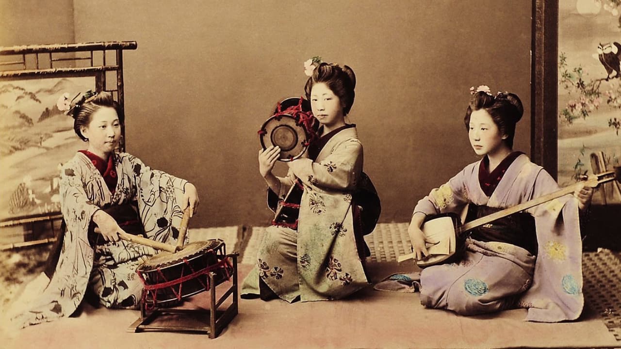 Three women with Japanese instruments