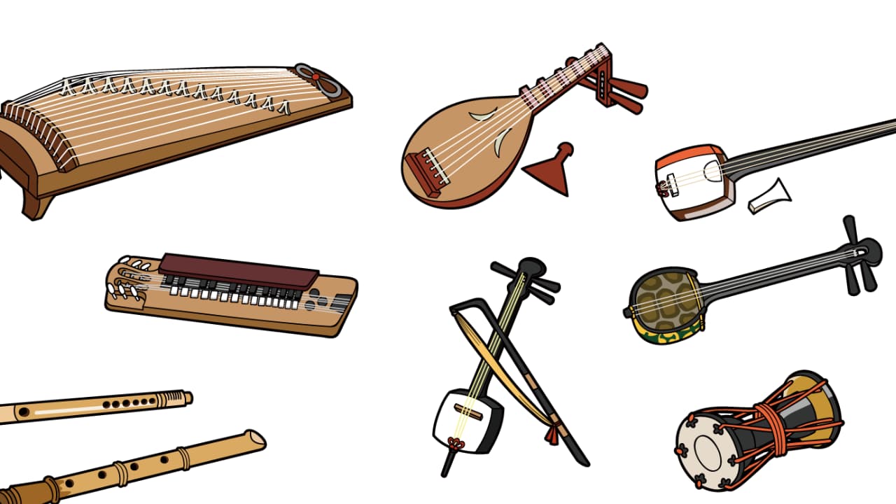 Various Japanese instruments